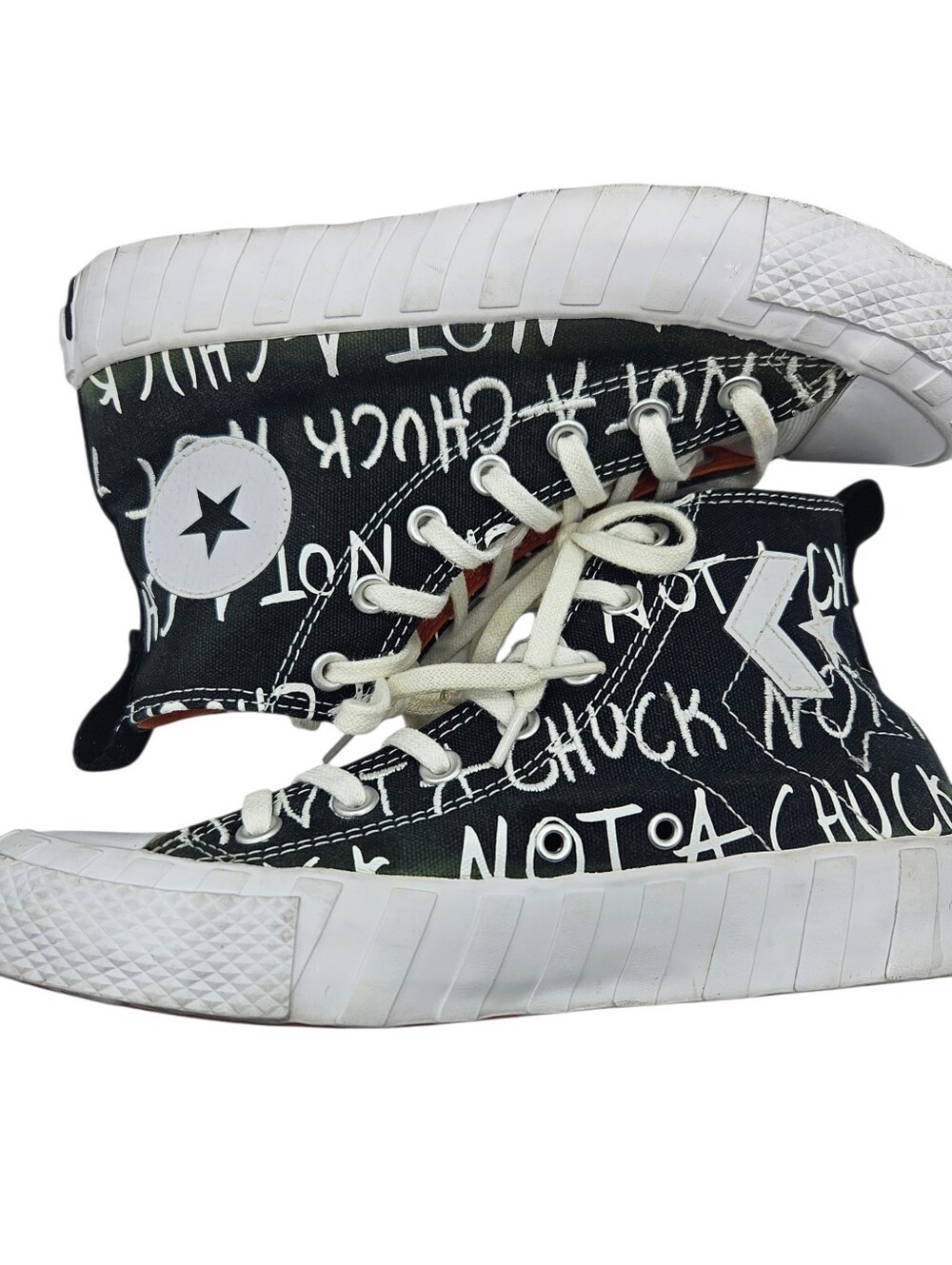 Converse Chuck 70 Hi UNT1TL3D Black "Not A Chuck" Sneakers Sz 6 Mens Sz 8 Womens
